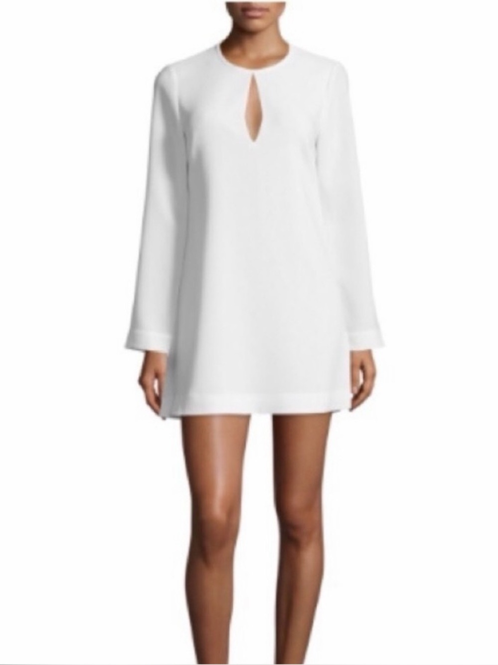 Elizabeth And James Breanna Crisp White Dress Long Sleeve Womens size 0